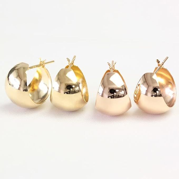 ジュエリーエクセレンテ　フープピアス K18 7mm×13mm ムーンピアス ジュエリーエクセレンテ フープピアス K18 7mm×13mm ムーン