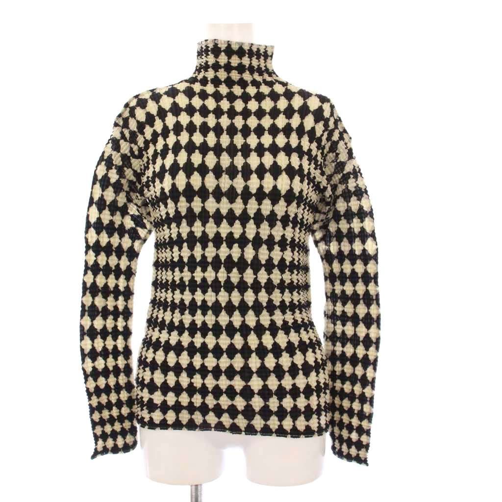 イッセイミヤケ ISSEY MIYAKE カットソー 長袖 ハイネック 横