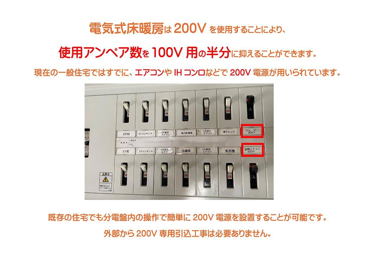 電気式床暖房設置セット