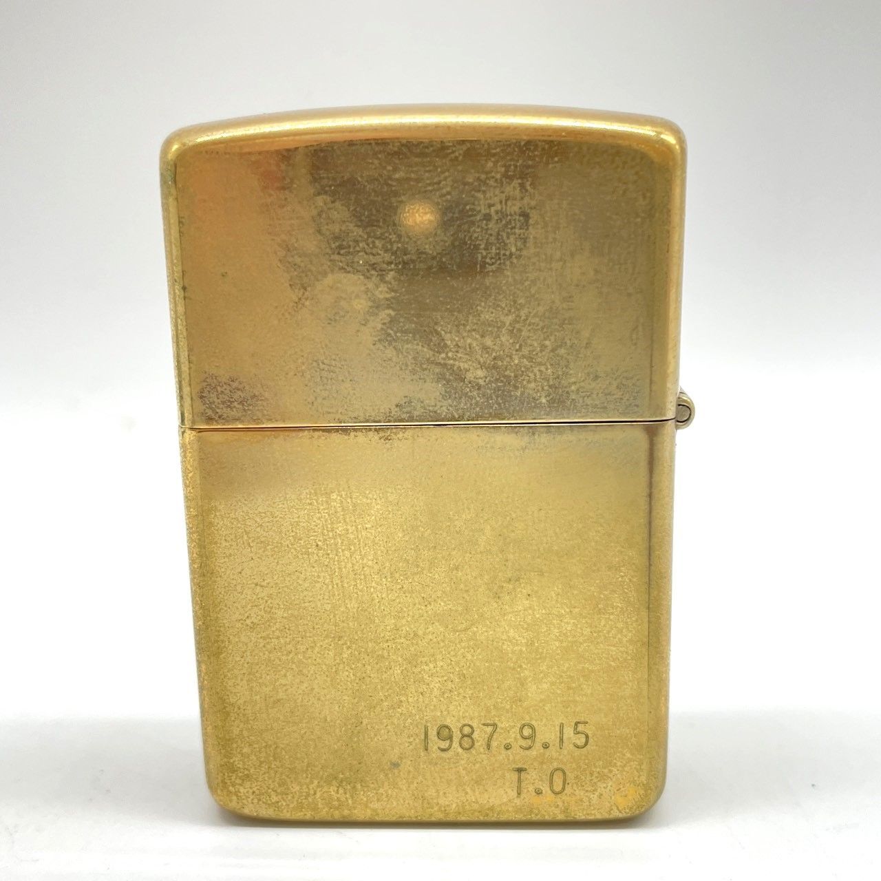 ZIPPO ジッポ SOLID BRASS 喫煙具 着火未 イニシャル入り 現状品 006374