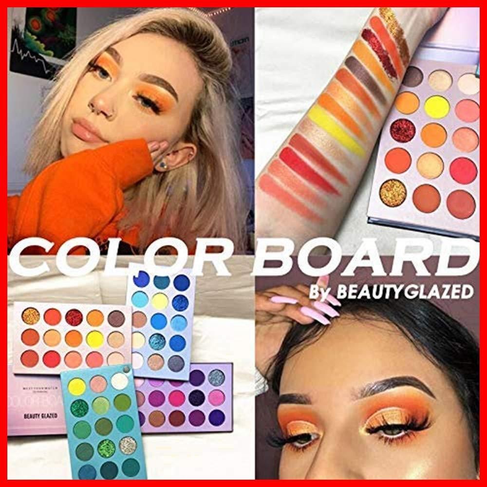 Beauty Glazed 美しさは60色のメイクアップアイシャドウパレット4で1色ボードプレスキラキラアイシャドウ4層5月回転マット真珠光沢の高い着色された化粧品