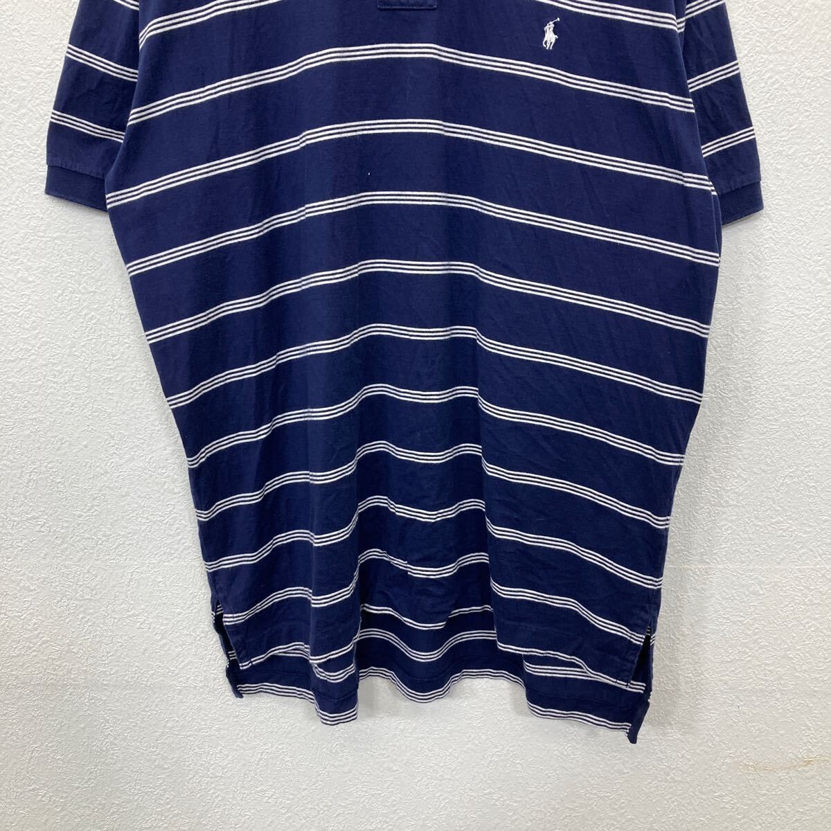 未使用　POLO RALPH LAUREN ポロシャツ L ネイビー　ボーダー POLO by Ralph Lauren ポロシャツ ボーダーネイビー XL - メルカリ
