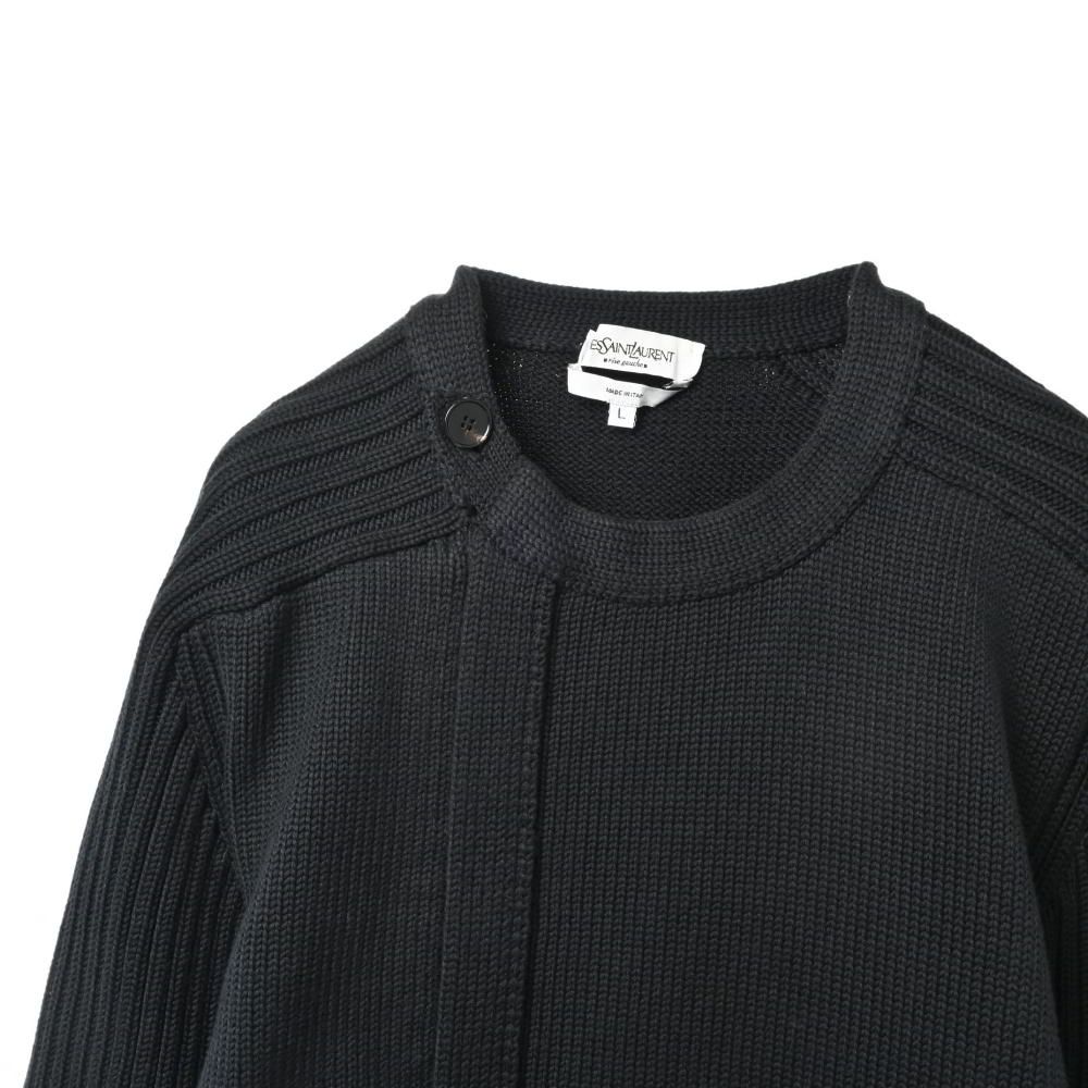 Yves Saint Laurent rive gauche コットン ニット ライダース 