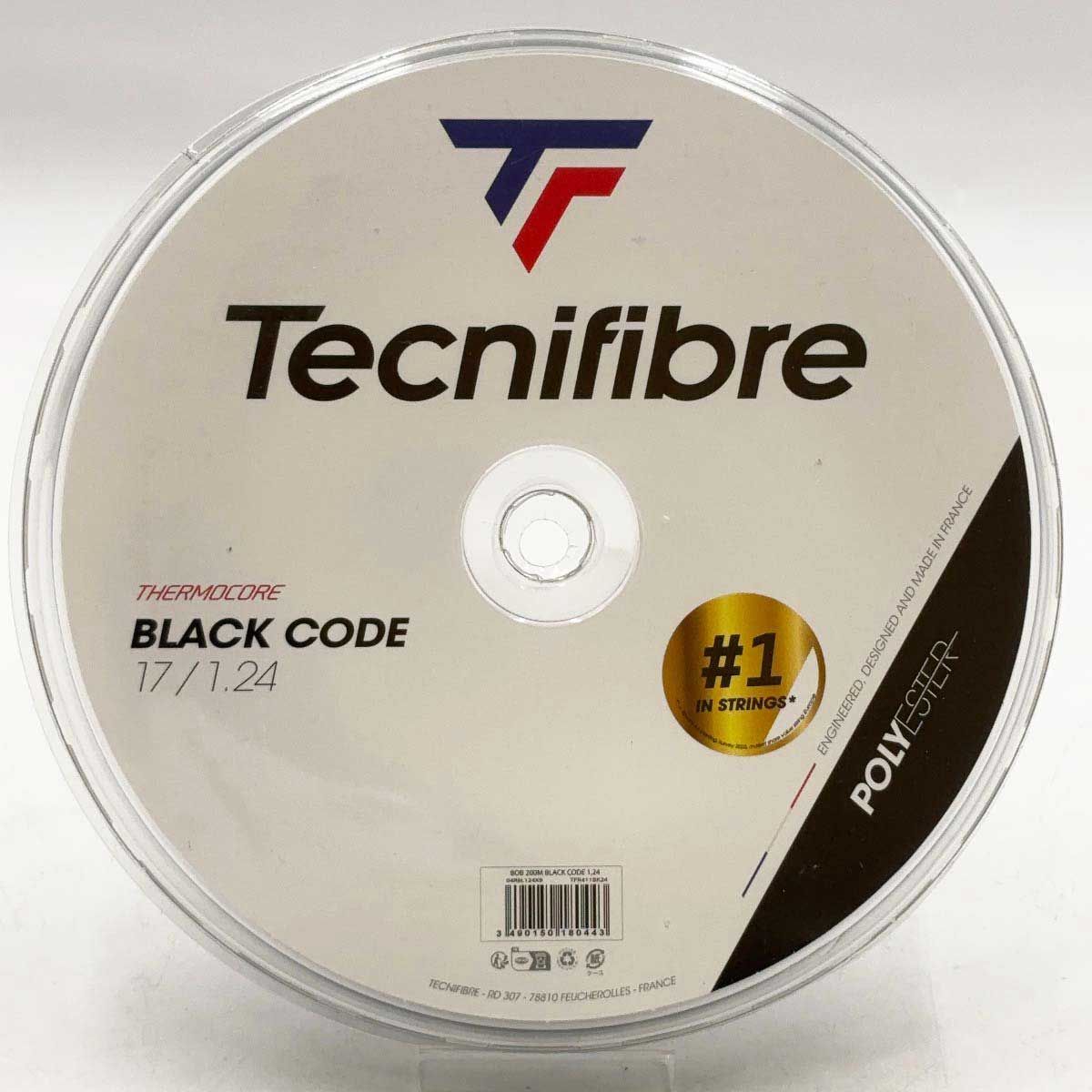 ♥ テクニファイバー Tecnifibre BOB BLACK CODE ブラックコード 硬式 テニス ストリング ガット 200m ロール 04RBL124XB