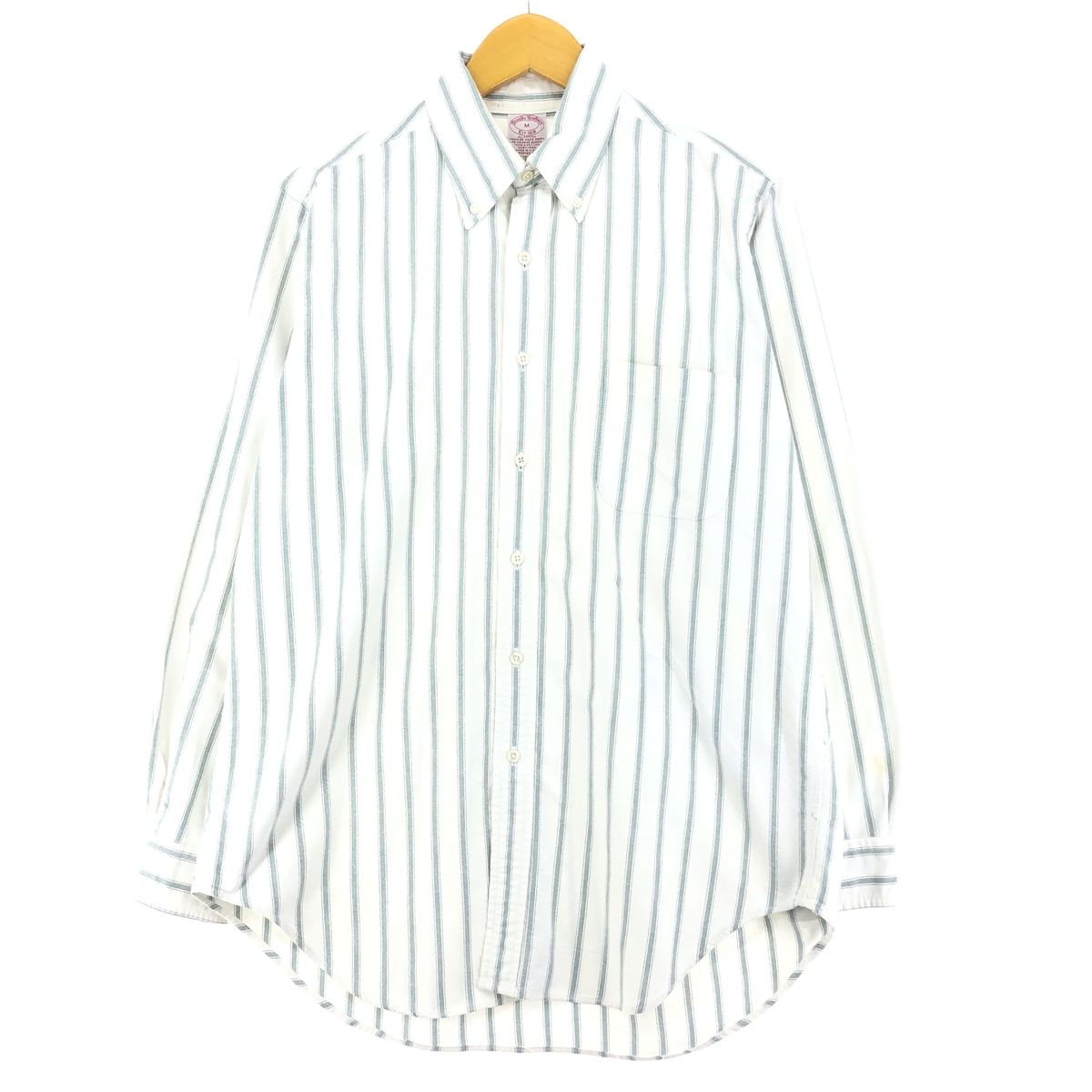 古着 ブルックスブラザーズ Brooks Brothers Est.1818 長袖 ボタンダウンストライプシャツ USA製 メンズM/eaa433893