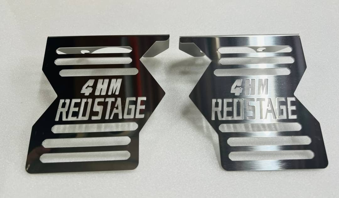 REDSTAGE オリジナル キャブカバー XJR400 チョークレバーキャブ側 鏡面ステンレス 4HM ロゴ入り レッドステージ YAMAHA 旧車 BEET