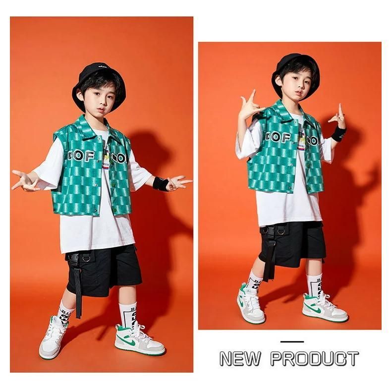 キッズ ダンス衣装 子供服 ヒップホップ シャツ ベスト パンツ 韓国 子供服 ガールズ 男の子 女の子 ダンス発表会 レッスン着 ジャス K-POP  派手 文化祭 学園祭 メルカリ