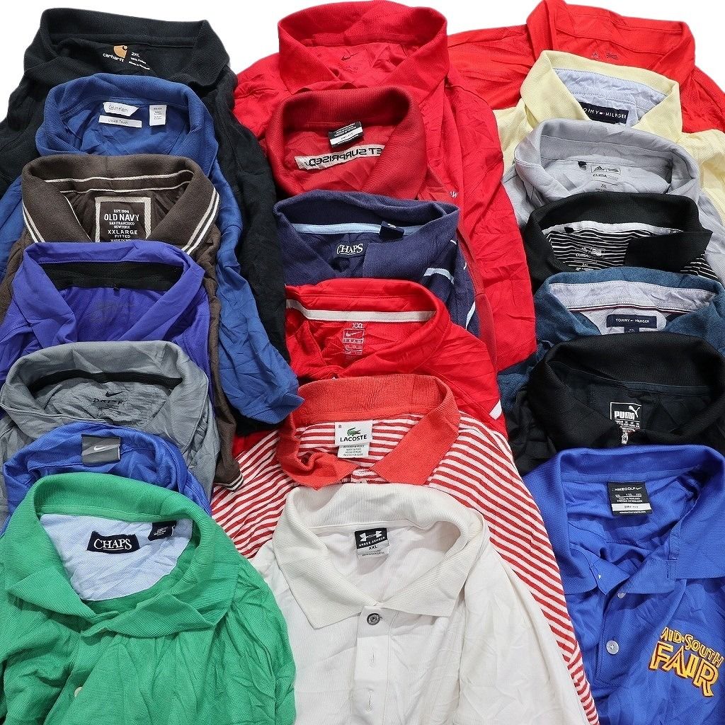 古着卸 まとめ売り ブランドMIX ポロシャツ 20枚セット (メンズ 2XL 