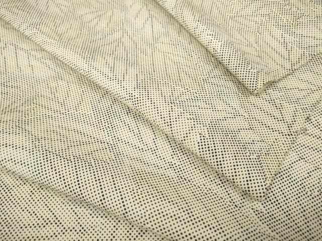 平和屋着物▽真綿結城紬　単衣　風景文　反端付き　正絹　逸品　未使用　AAAZ9297fy 平和屋着物▽真綿結城紬 単衣 風景文 反端付き 正絹 逸品 未