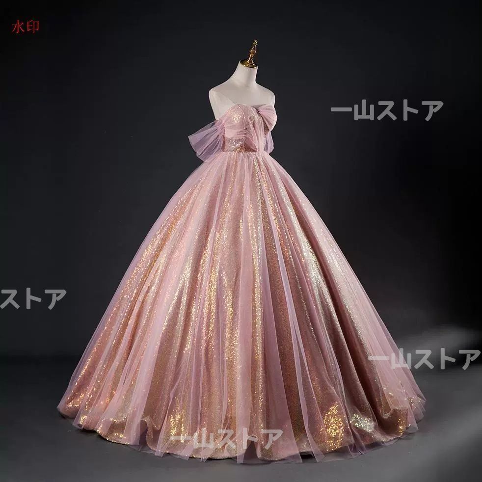 【プリンセスライン】ウェディングドレス　チューブトップ　結婚式　前撮り フランス風 ベアトップ ウエディングドレス 前撮り プリンセス