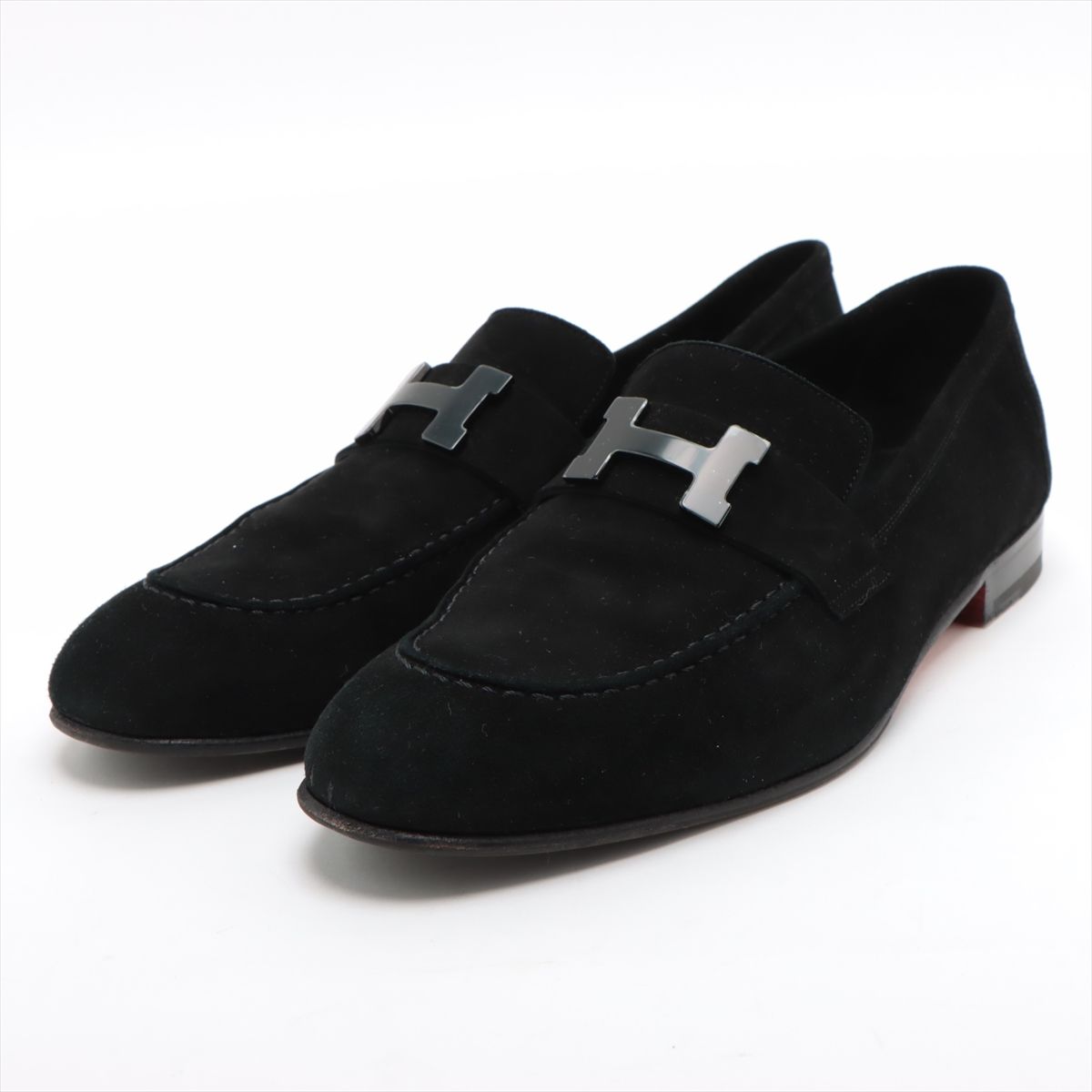 美品 エルメス モカシン パリ レザー シューズ 40 1/2 靴 革靴 