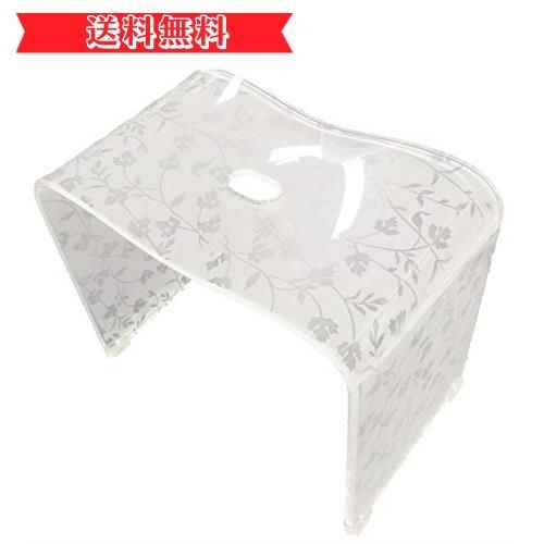 Happy-shopsクリアホワイト_バスチェア2L(高さ35cm) センコー ニューシルエット バスチェア LL 高さ約 35cm 約W43×D26×H35cm クリア ホワイト 40990