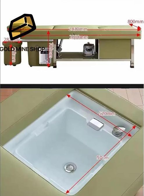 プロのシャンプーベッドは 水循環
