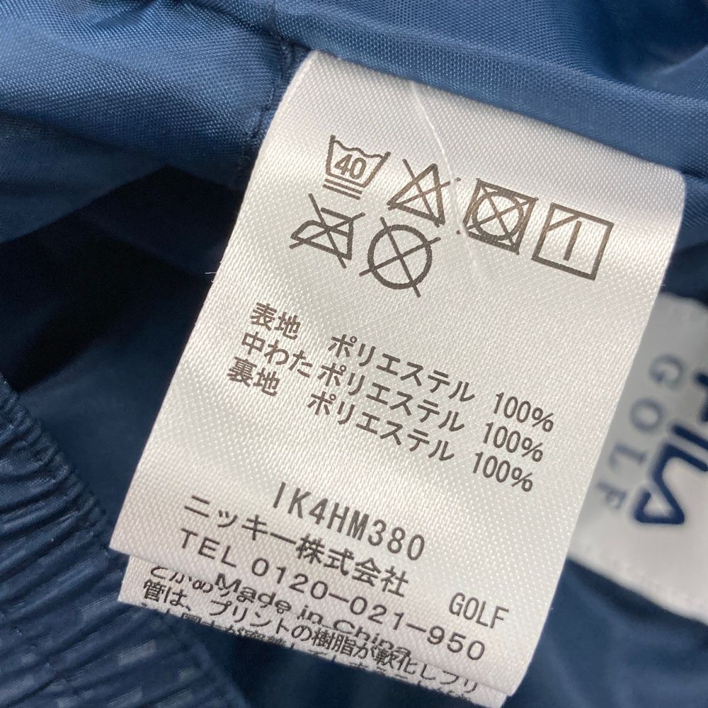 保証書付、新品送料無料。 サイズ M FILA GOLF フィラゴルフ 中綿パンツ ブロックチェック柄 ネイビー系 240101517611 ゴルフウェア メンズ ストスト 衝撃価格！