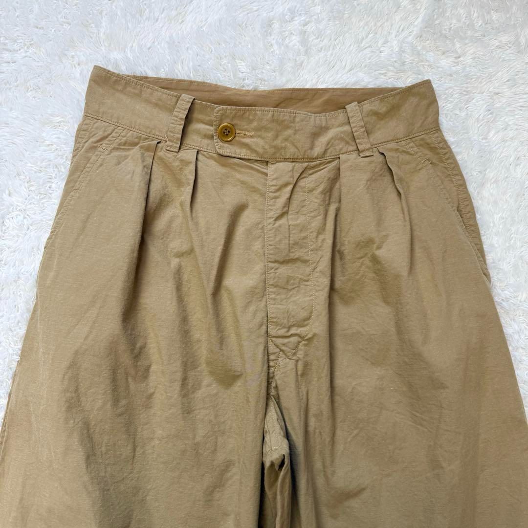 45R クックウェザーのシャルロットバギー パンツ ストレート　キャメル　L 45R クックウェザーのシャルロットバギー パンツ ストレート