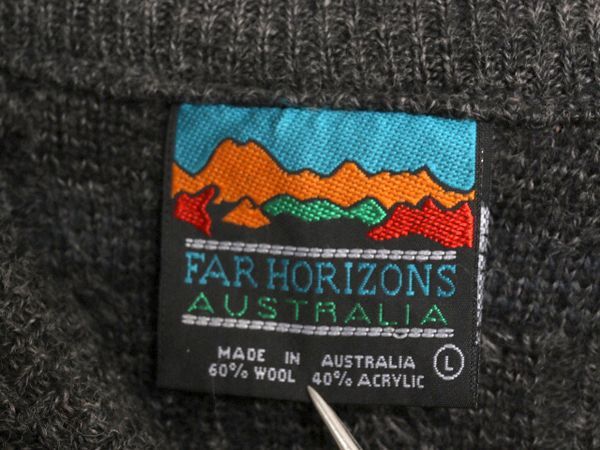 90s FAR HORIZONS 3Dニットセーター ヴィンテージ お得なクーポン配布中!】 90s オーストラリア製 ファー