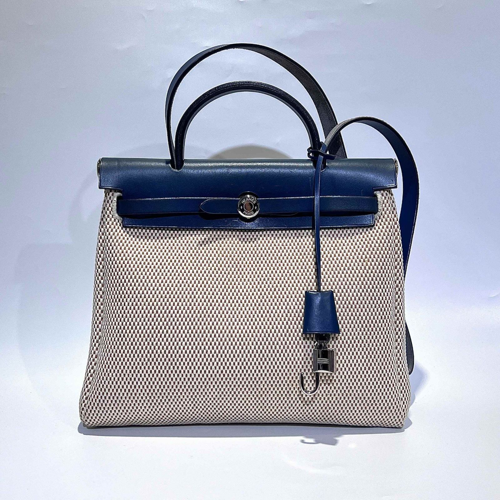 HERMES エルメス エールバッグ PM 31 ショルダーバッグ □G ネイビー 