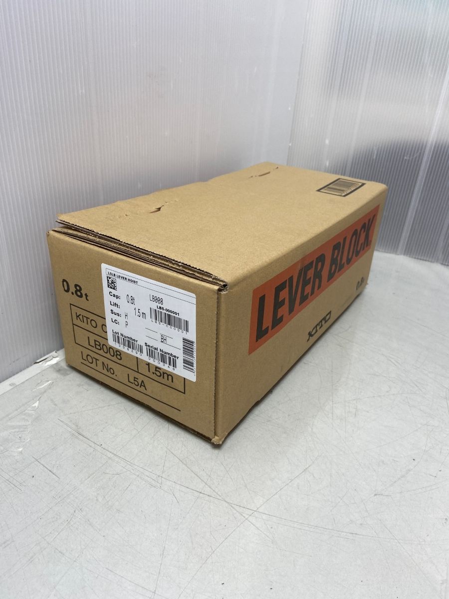 ΦΦKITO キトー 0.8ｔ レバーブロック LB008 オレンジ