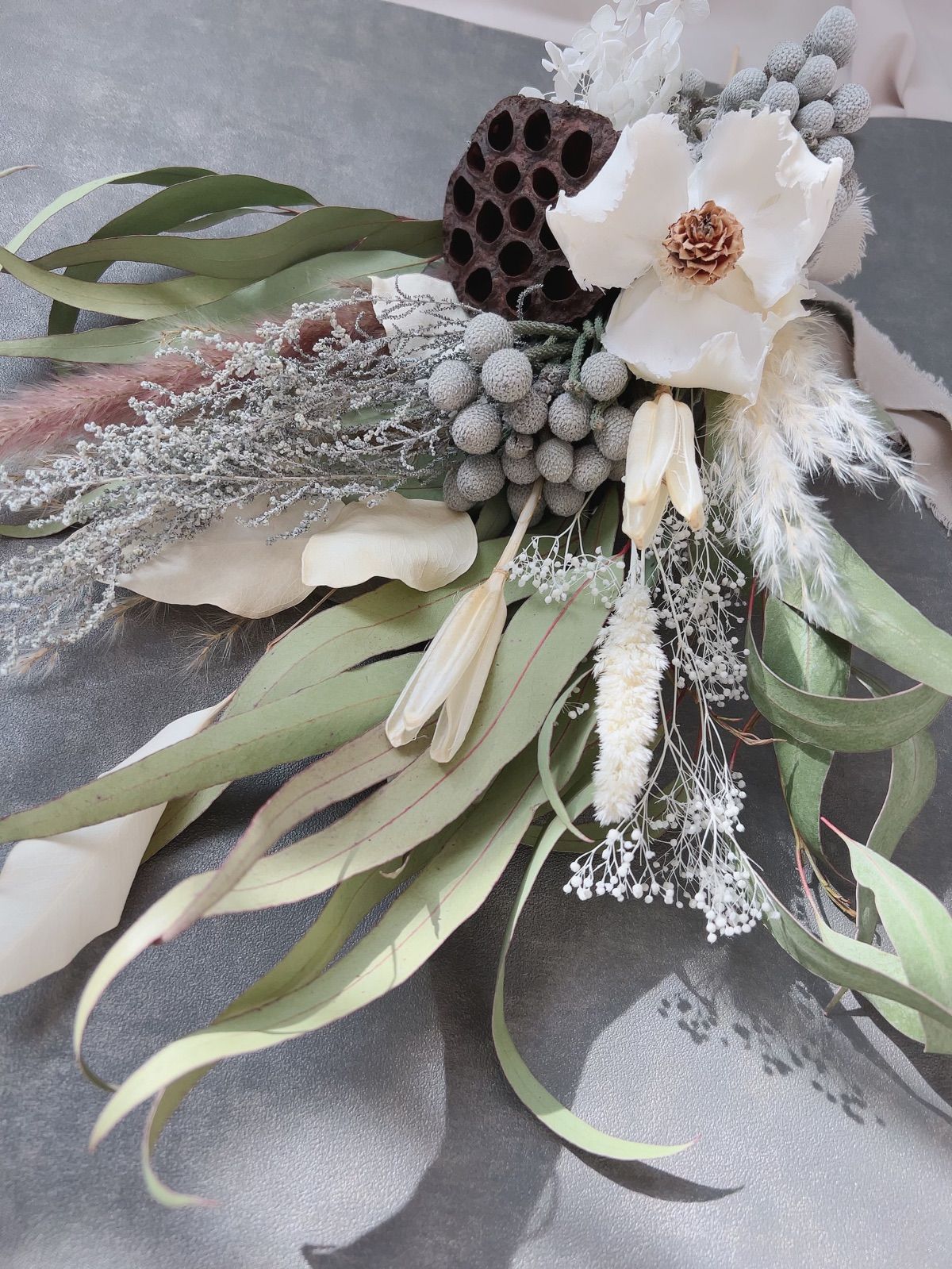 ユーカリcoco flower naturalスワッグ - メルカリ 