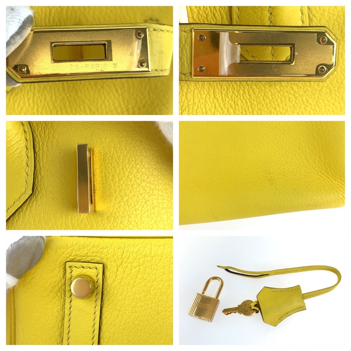 美品 HERMES エルメス バーキン30 ジョーヌナブル イエロー 黄
