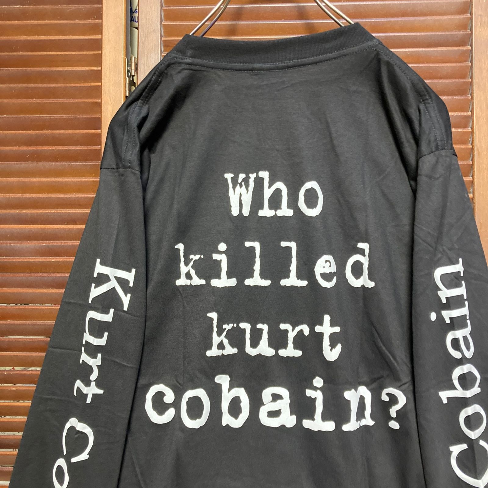 長袖 Tシャツ ロンT カートコバーン ニルバーナ NIRVANA 黒 tee