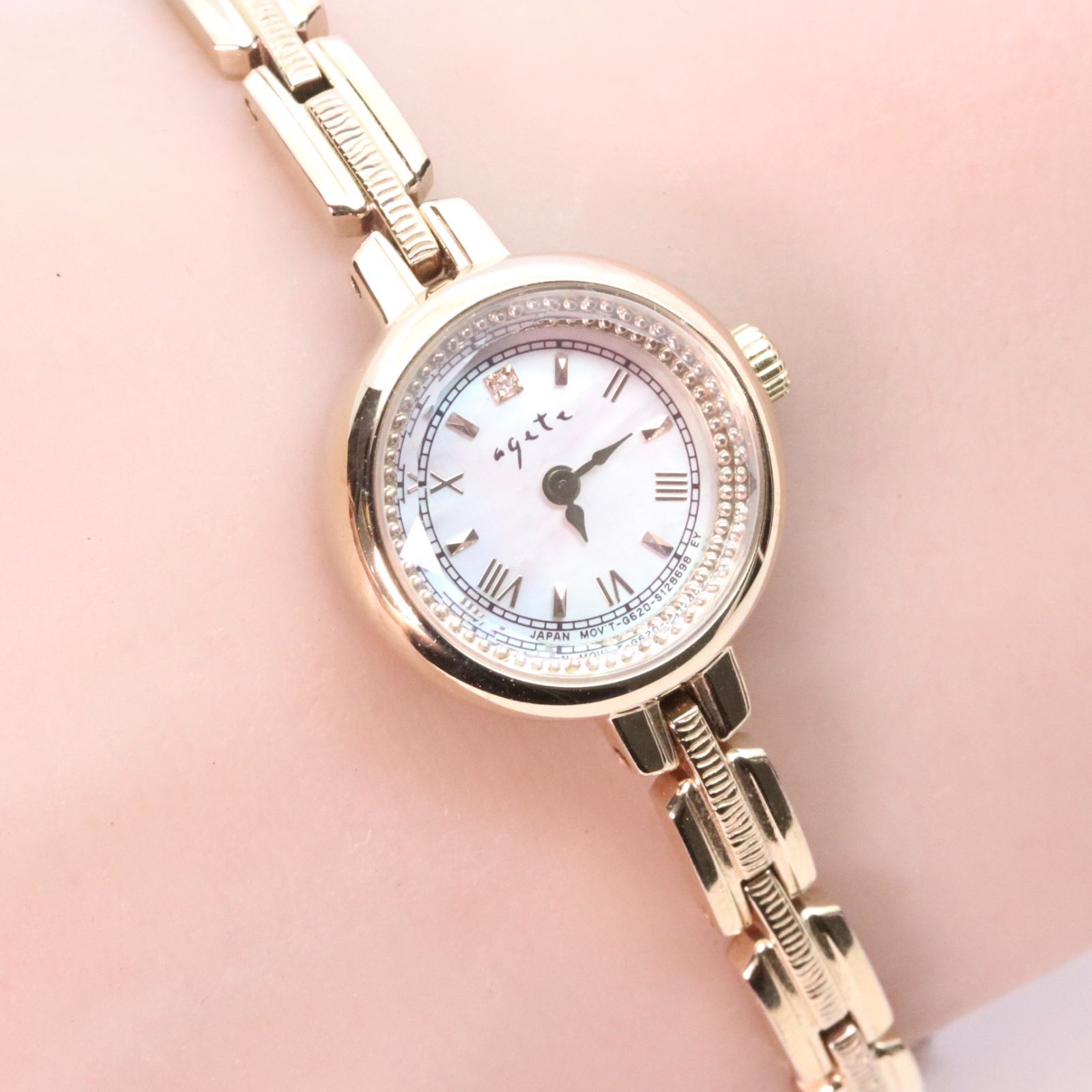 agete - 726【美品】agete アガット 時計 ソーラー レディース