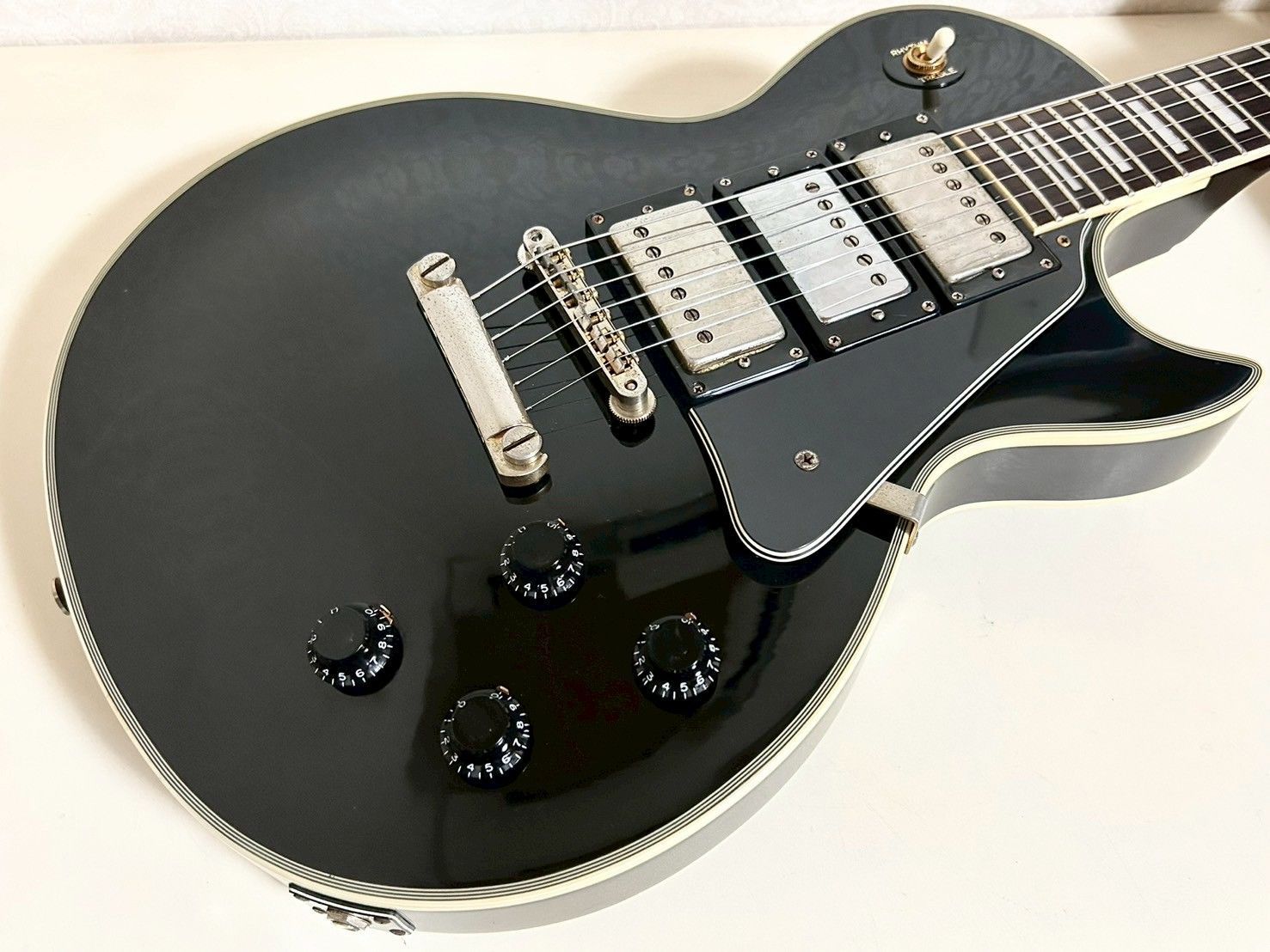 お値下げジャパンビンテージBURNYレスポールタイプ Burny バーニー レスポールカスタムタイプ ダイヤモンドインレイ
