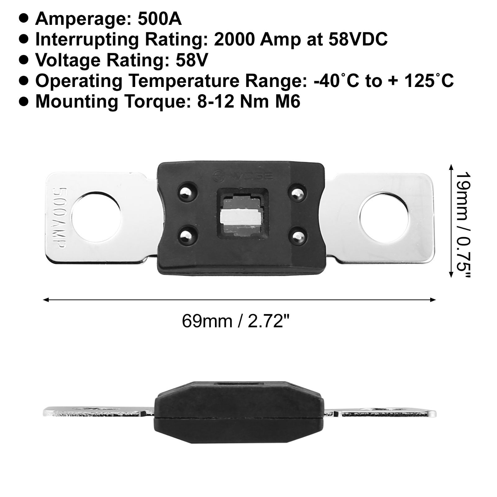 Littelfuse MEG100XP MEGA Slo-Blo 自動車用ボルトダウンヒューズ