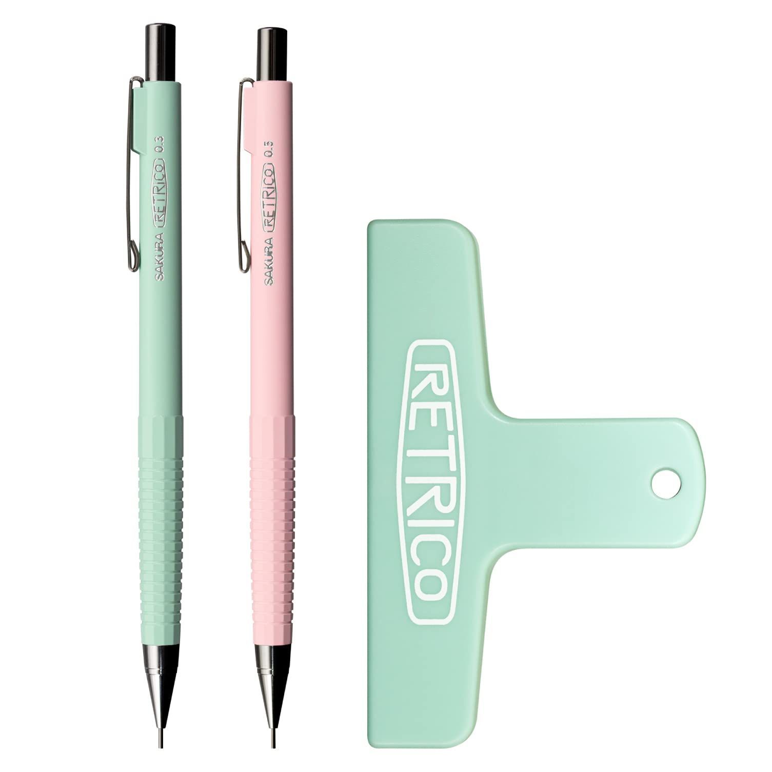 サクラクレパス シャープペンシル レトリコ セット F シャープ 0.3 mm - 0.5 ブッククリップ NS 3 R 5 RB-F