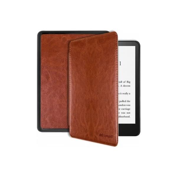 Kindle Paperwhite 第11世代 ケース 2021Newモデル カバー ハンドストラップ付き(ブラウン）