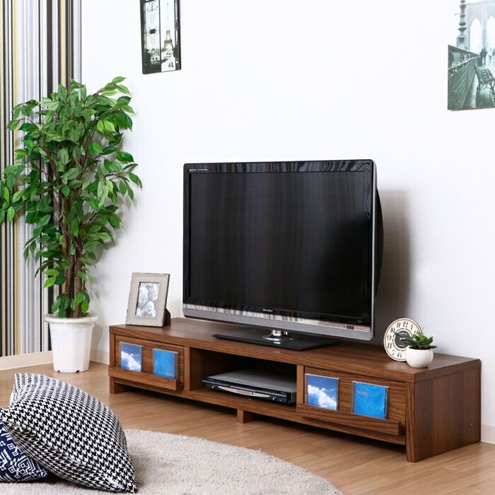 テレビ台 幅150cm テレビボード ローボード TV台 ロータイプ テレビ ラック TV ボード 木目調 北欧 おしゃれ ディスプレイ CD DVD デッキ 収納 引出し スライドレール 一人暮らし 新生活