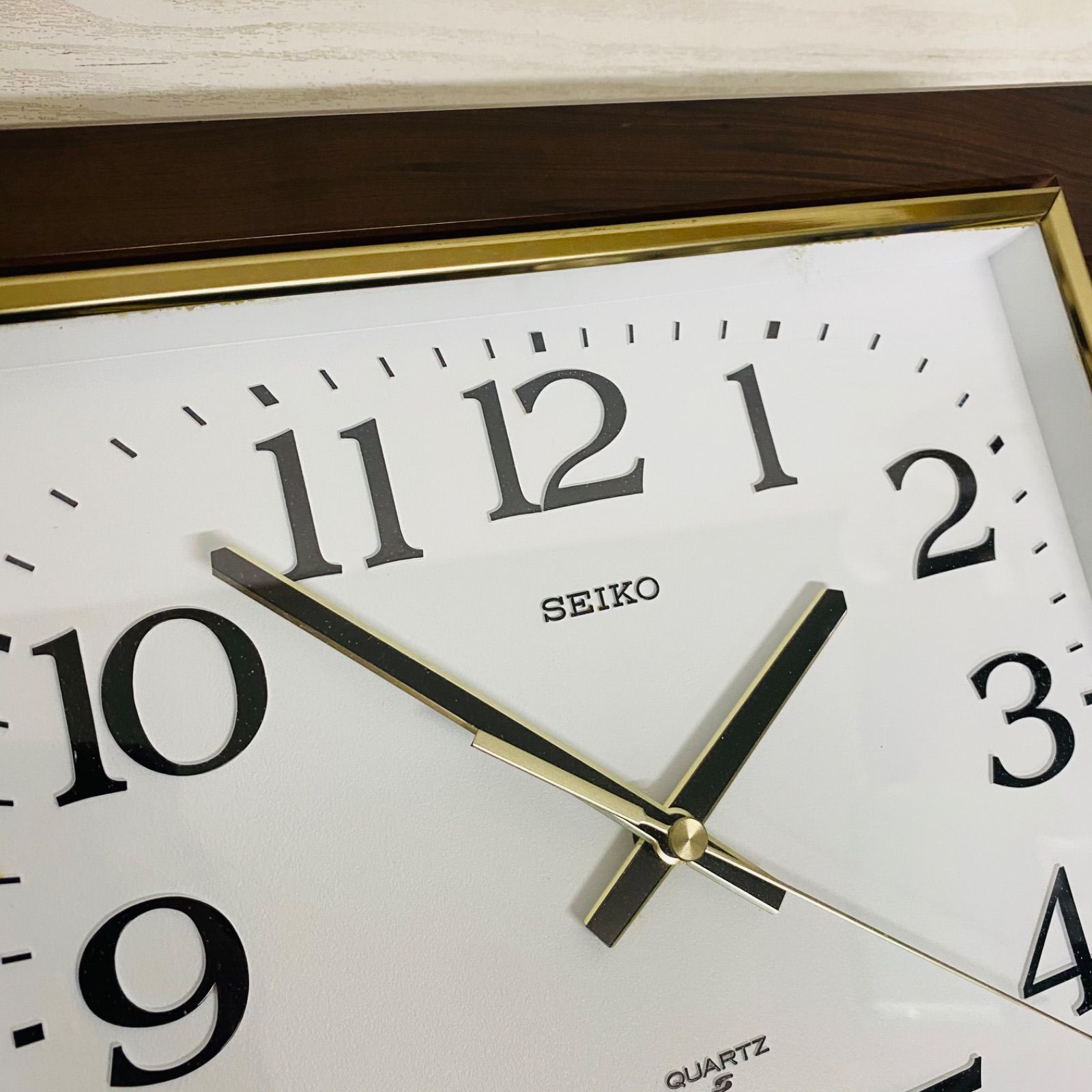 SEIKO 昭和レトロ 報時チャイム付 壁掛け時計 クォーツ QB522B ②