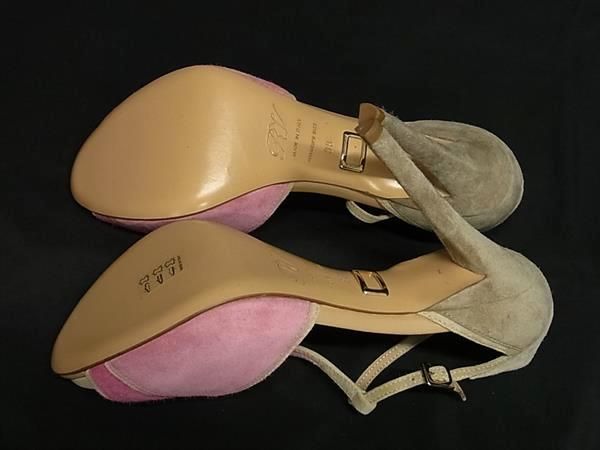 □極美品□ Roger Vivier ロジェヴィヴィエ スエード ヒール サンダル