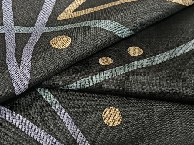 平和屋着物○極上 本場染大島紬 訪問着 幾何学文様 正絹 逸品