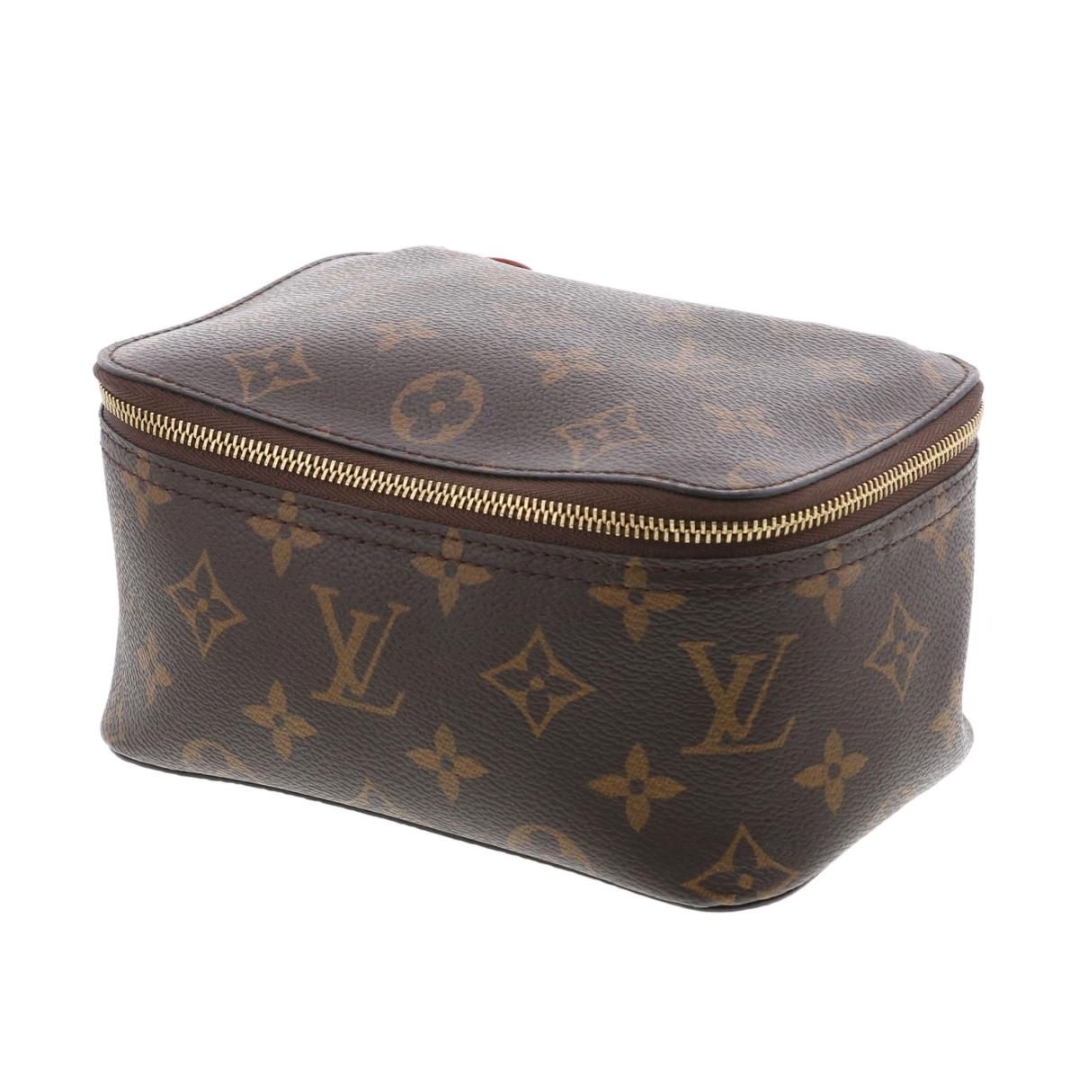 LOUIS VUITTON ルイヴィトン キューブ･ドゥ･ランジュモン PM 小物 巾着 バニティ パーティーバッグ M43688 monogram モノグラム Brown ブラウン AB