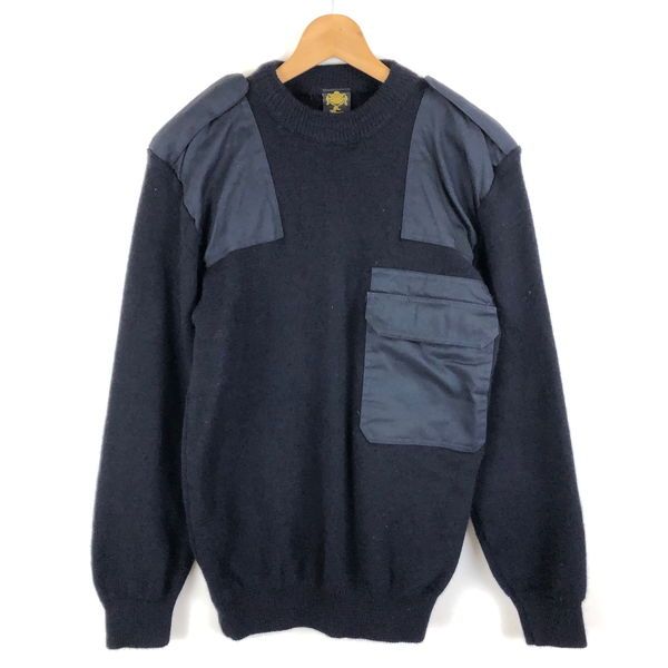 【古着】 Der Klassiker コンバットセーター ミリタリー ネイビー系 メンズS 【中古】 n056572