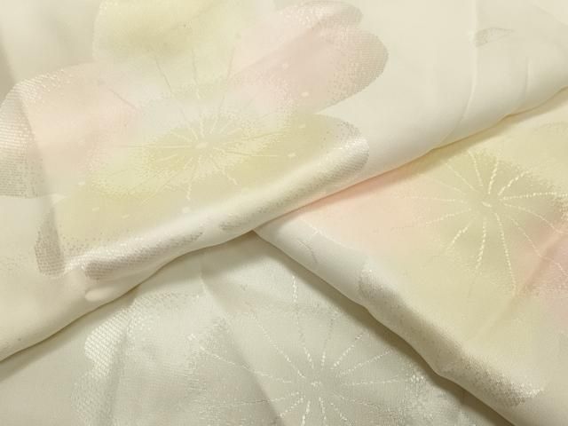 平和屋着物●長襦袢 無双仕立て 舞桜地紋 暈し染め 伊勢丹扱い 正絹 CAAX5819gh