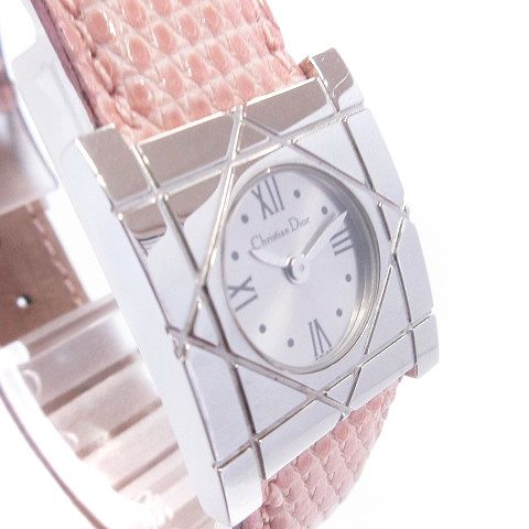 クリスチャン・ディオール Dior クール カレ 腕時計 D82-100 ピンク ...