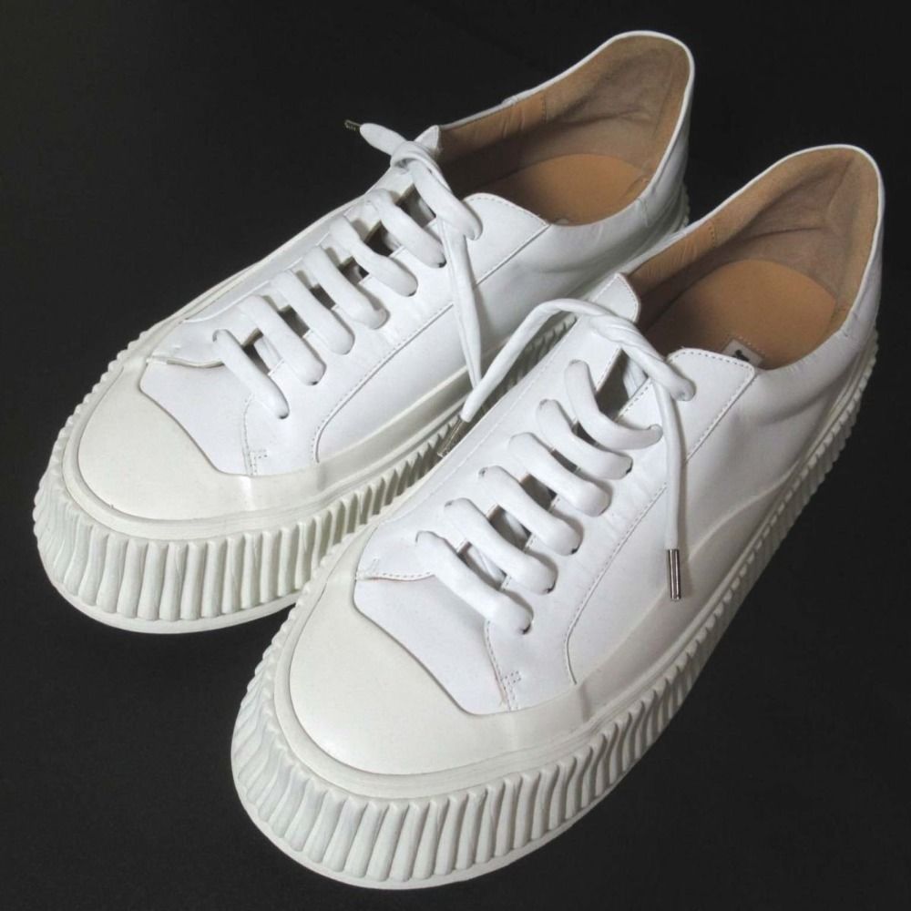 美品 JIL SANDER ジルサンダー Chunky Lace sneakers レザー