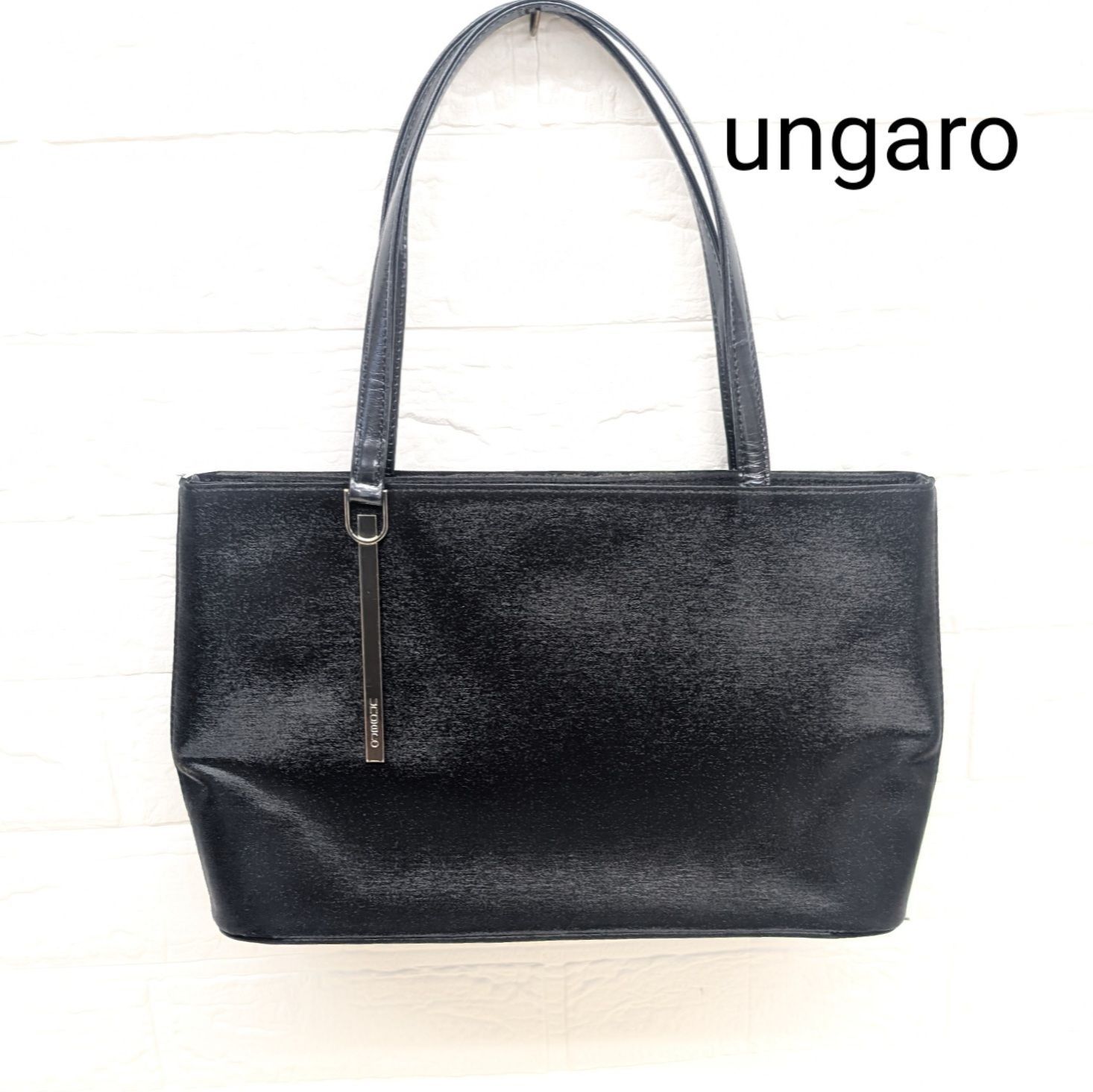 ウンガロ ungaro ナイロン フォーマル ハンドバッグ 黒 - メルカリ
