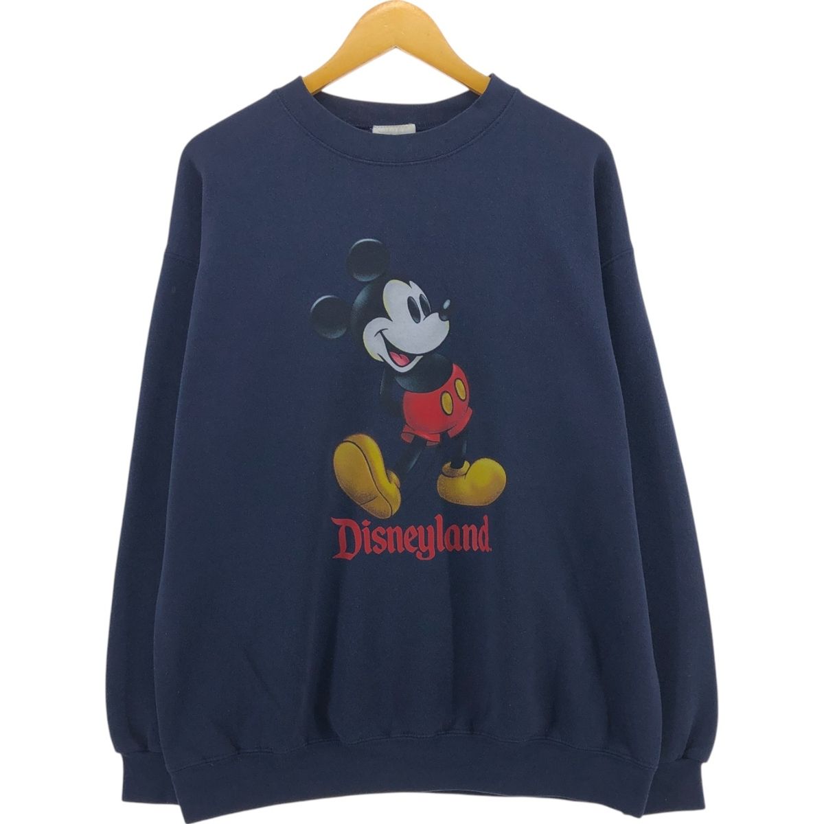 古着 90年代 DISNEYLAND RESORT MICKEY MOUSE ミッキーマウス キャラクタースウェットシャツ トレーナー メンズL相当/eaa514558
