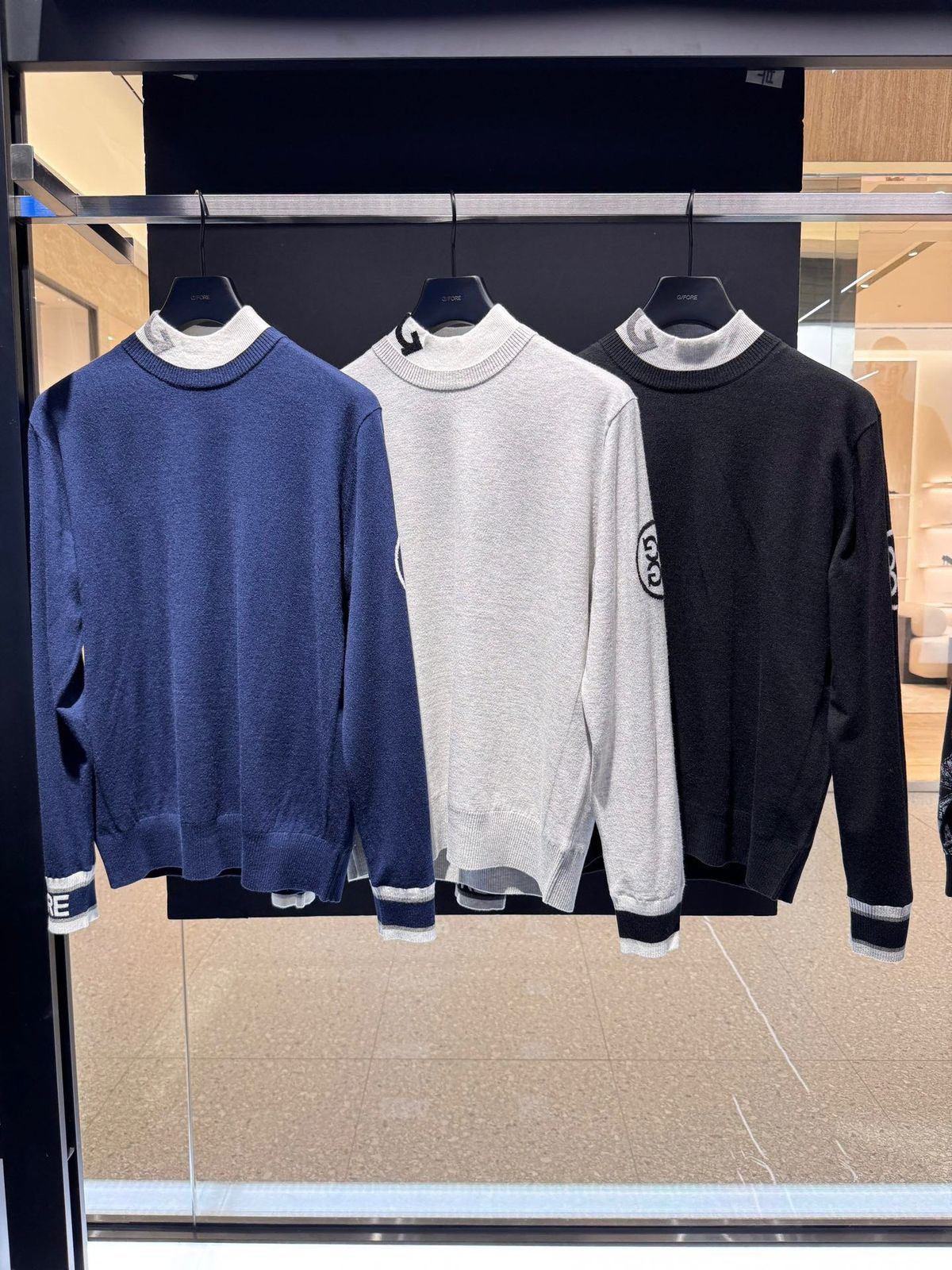 メンズゴルフルック G FORE 冬 ハイネック ニット 3 カラー