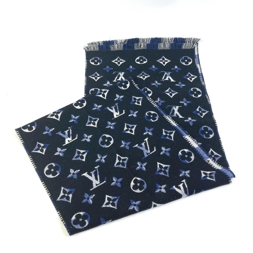 ルイヴィトン　マフラー　エシャルプ　ダミエ 3D M76571 LOUIS VUITTON】【リバーシブル】【モノグラム】【イタリア製】ルイ