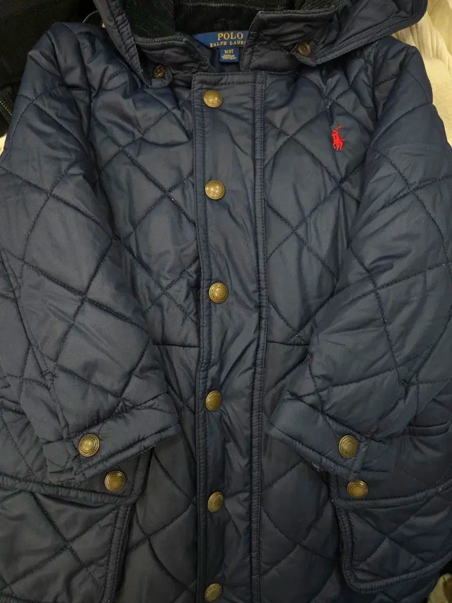 ポロ Ralph Lauren ラルフローレン ネイビー キルティング ジャケット 3T