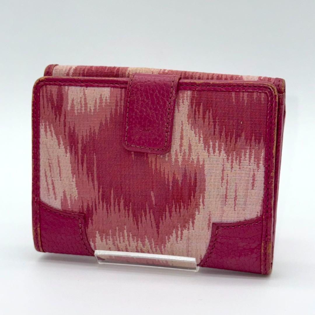 Vivienne 二つ折り財布 レオパード柄 キャンバス レザー