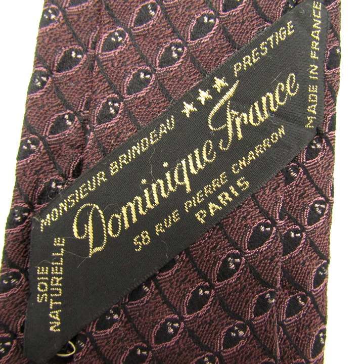 【新品】Dominique France ドミニクフランス ワインレッドネクタイ ドミニクフランス Dominique France 微光沢 ネクタイ フランス製