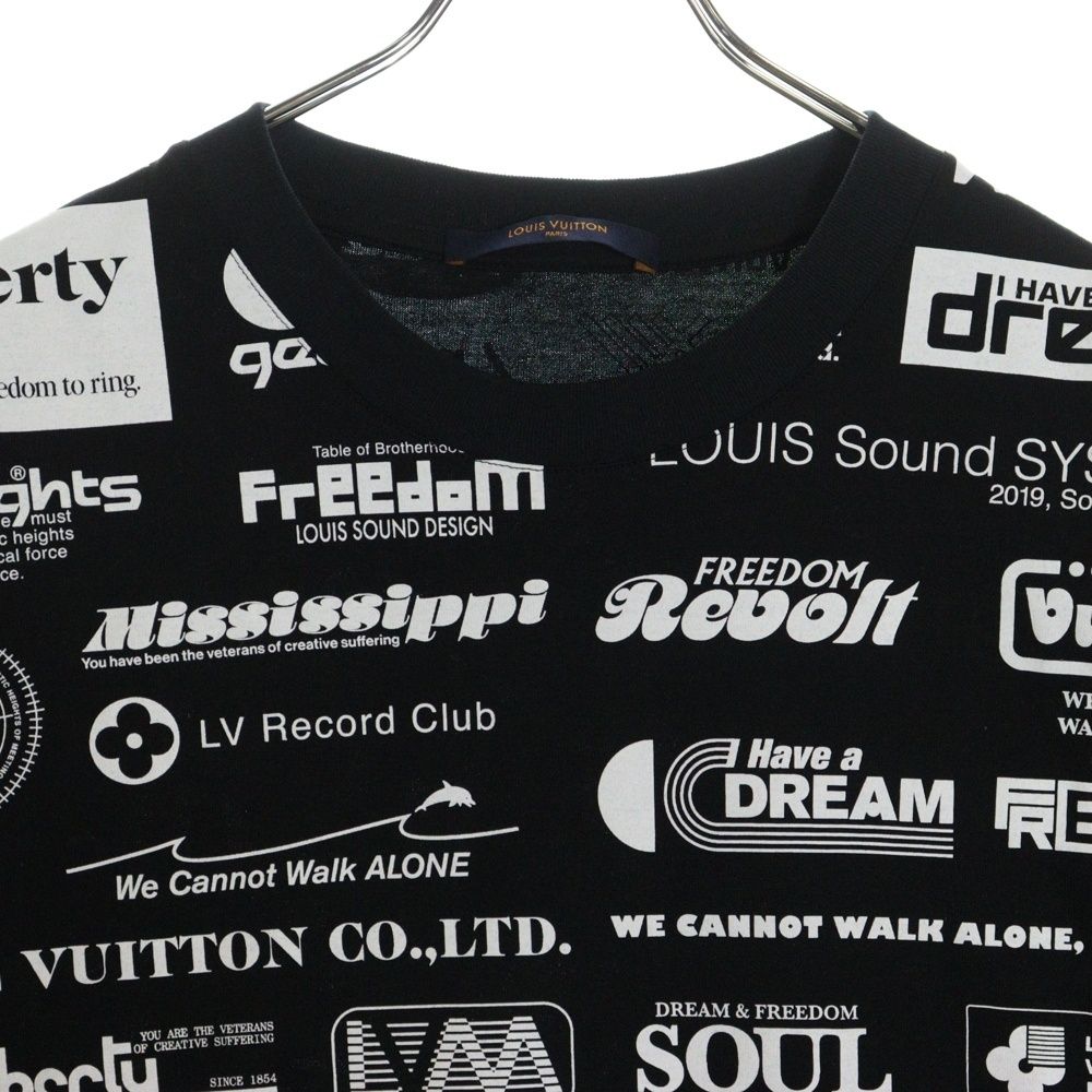 Louis Vuitton ロゴプリント 半袖Tシャツ ブラック　並行輸入 今日特価】Louis Vuitton ロゴプリント T シャツ-3 - メルカリ