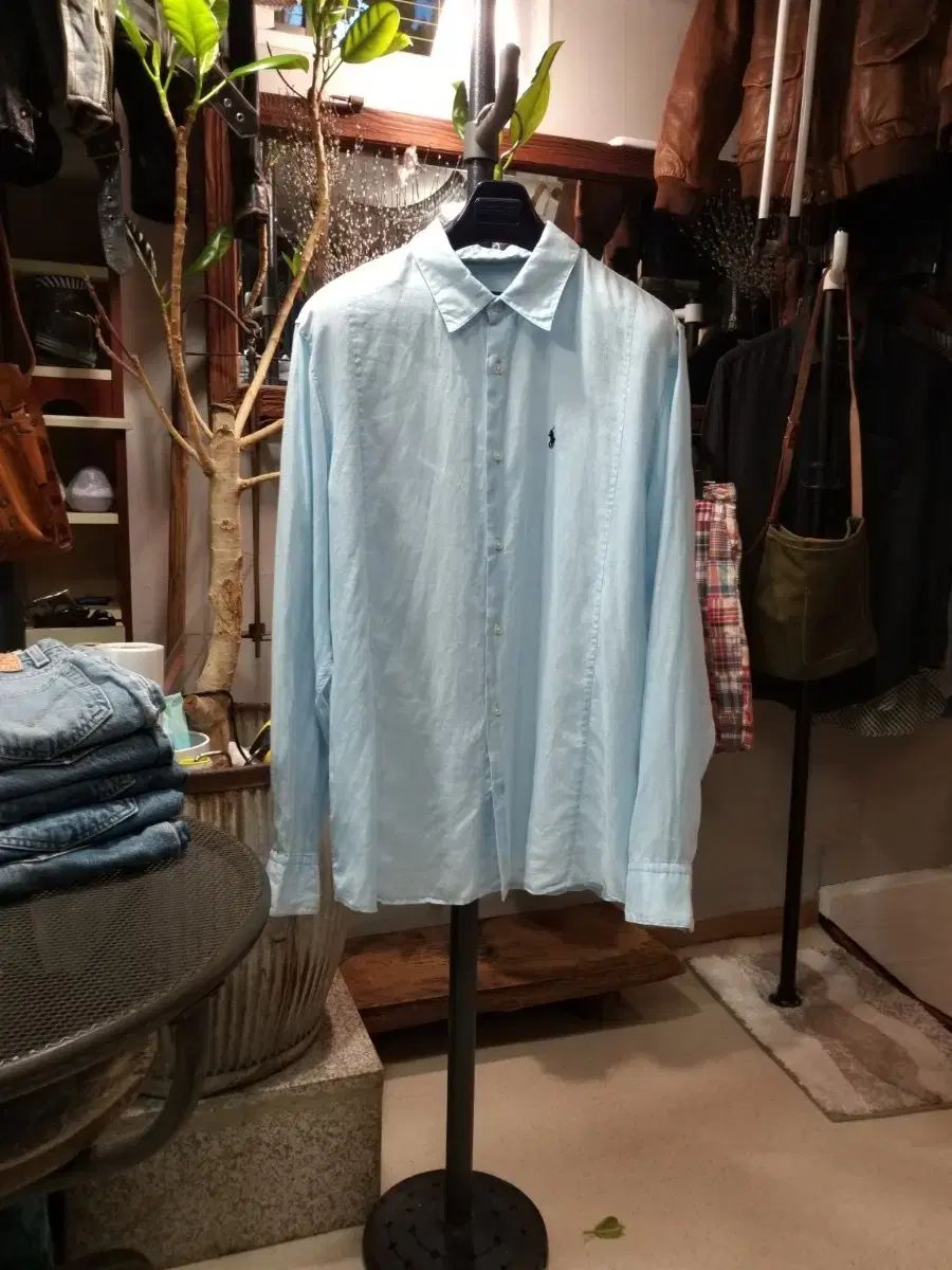 Polo POLO RALPH LAUREN(ポロラルフローレン) リネンシャツ L