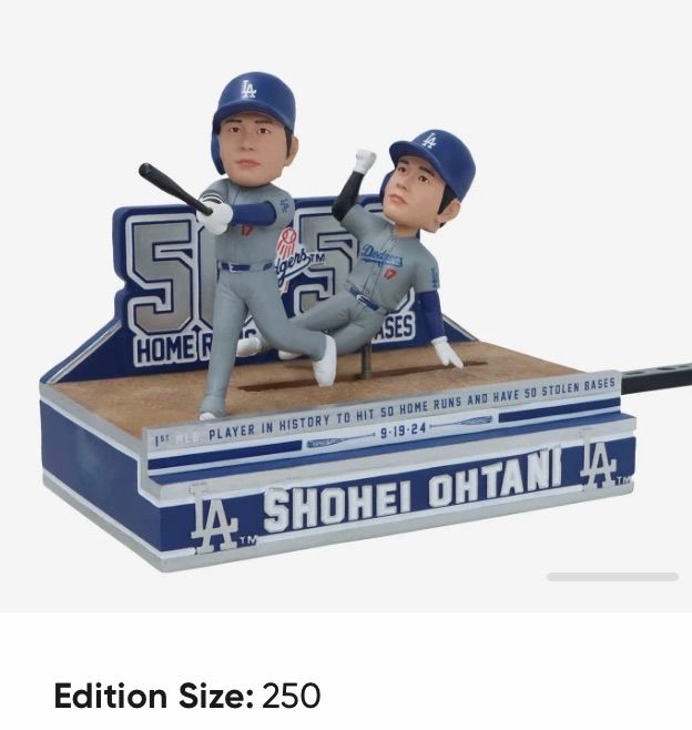 大谷翔平50-50記念ボブルヘッド　最終値下げ中　出品7月末まで 大谷翔平 MLB ロサンゼルス・ドジャース 50-50達成記念
