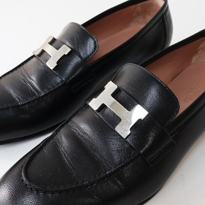 美品 エルメス HERMES パリ コンスタンス H金具 モカシン レザー